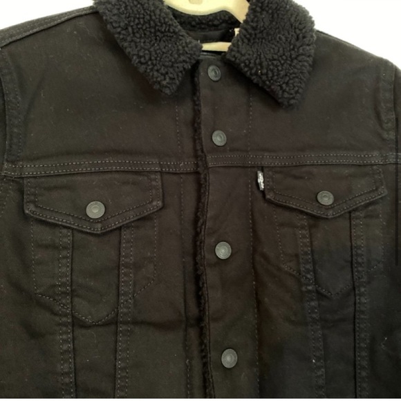 Levi’s Original Denim Sherpa Trucker Jacket - Picture 3 of 6